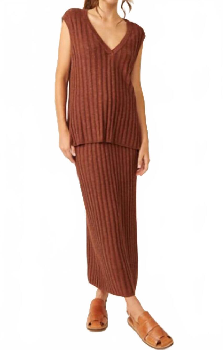 NEW FREE PEOPLE veda sweater set in brown